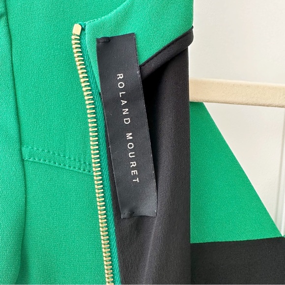 Roland Mouret Redworth Kelly Green Flouce Dress - Picture 14 of 16